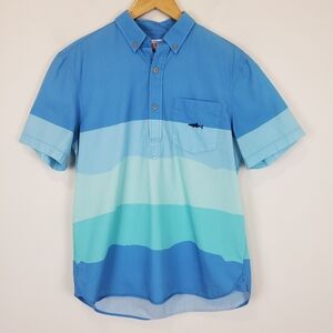 Chubbies The Nutter Short Sleeve Striped Button Down Popover Shirt